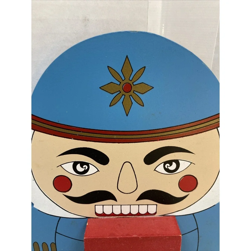 Vintage Nutcracker Toy Soldier Decorative Wall Hanging‎ with String Chimes 9 in
